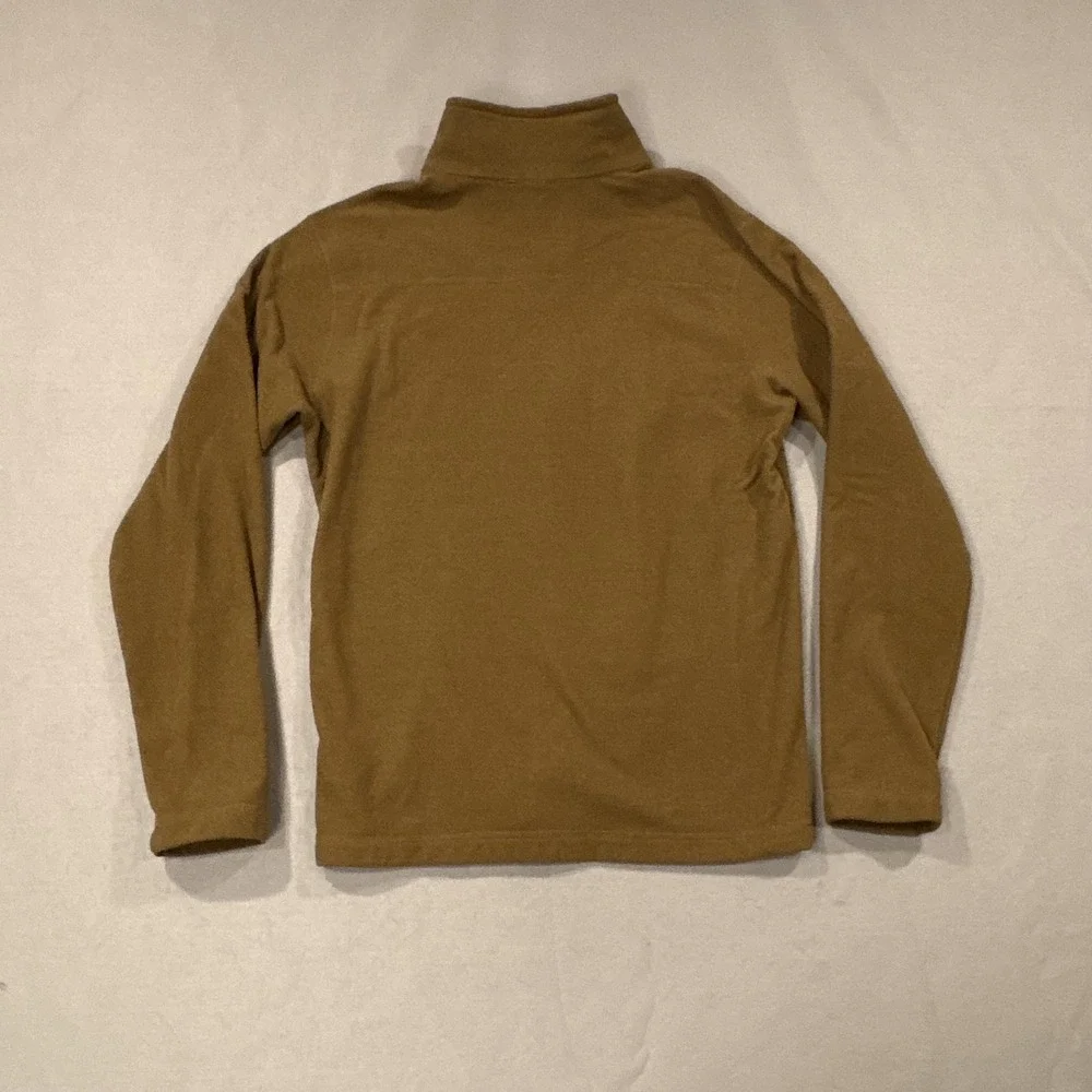 The‎ North Face Sweater Men Medium Brown Waffle Knit 1/4 Zip Pullover Hiking